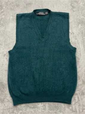 Randall Roy For William Kasper Green Cashmere Sweater vest Men's Medium